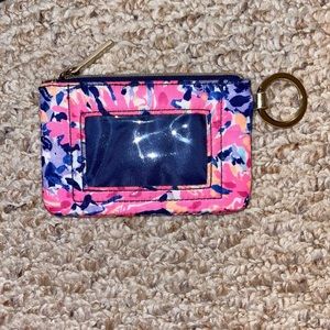 Lily Pulitzer Zipper Identification Keyring Wallet